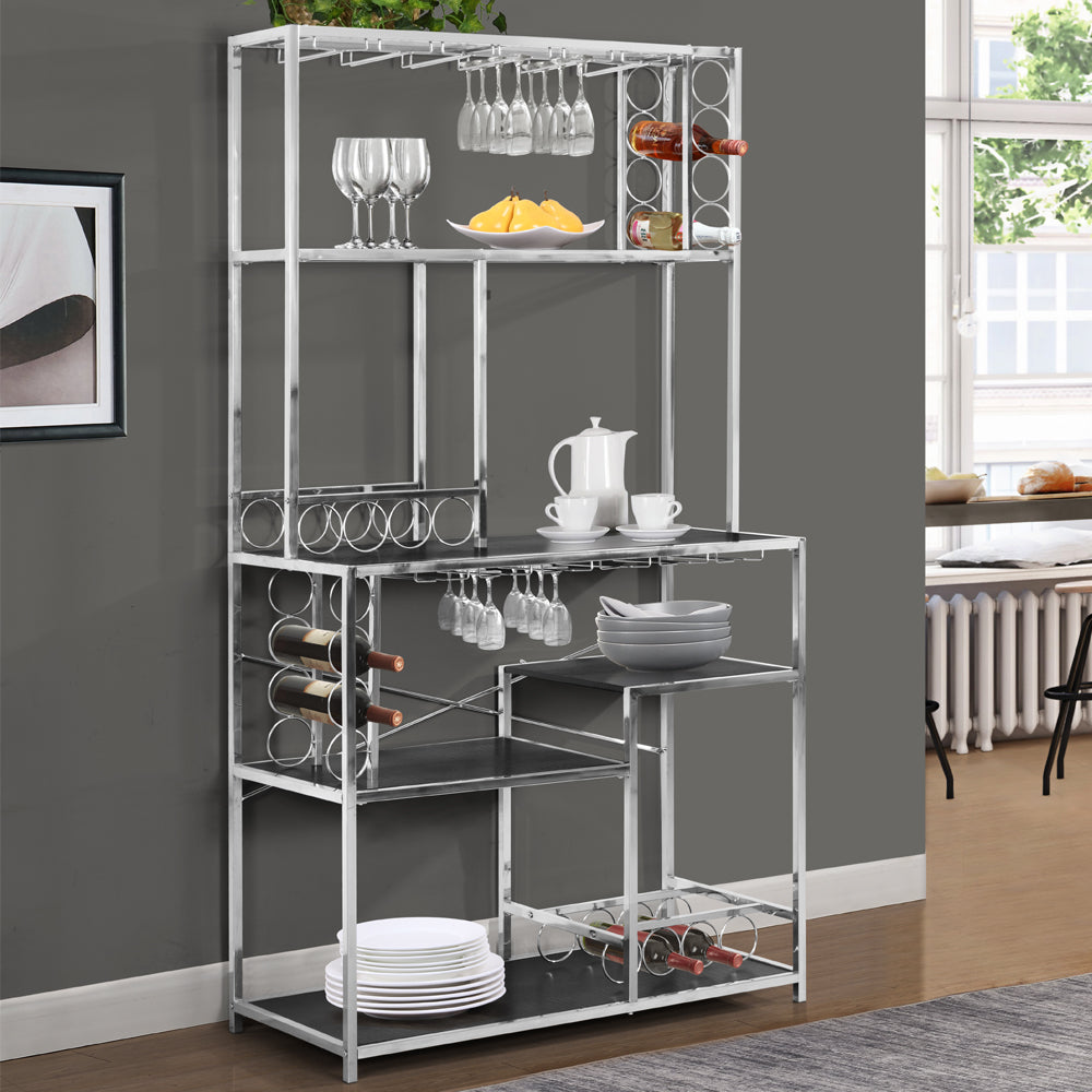Metal Bar Stand - Black Or Chrome