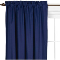 63" X 42" Braxton Thermaback Blackout Curtain Panel Blue - Eclipse