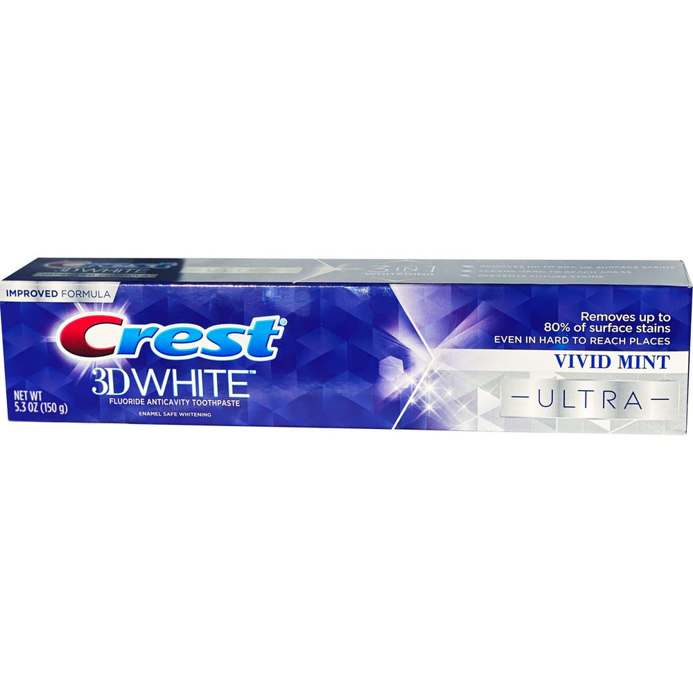 Crest 3D White Ultra Whitening Toothpaste – Vivid Mint 5.6oz (158g) DLC:OCT/22