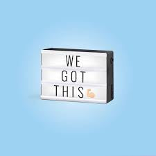 Mini LED Light Box White/Black - West & Arrow