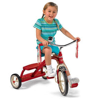
              Radio Flyer, tricycle à deux ponts rouge classique, roue avant de 12 po, rouge. MOUA
            