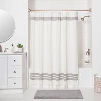 
              72" Dual Mount Curved Steel Shower Curtain Rod With Tiered End Cap - Made By Design™
            