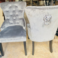Dining Chairs - Black, Grey, Blue OR Pink - 2 Chairs  IN A Box