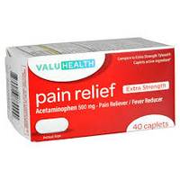 
              ValuHealth Extra Strength 500-mg. Acetaminophen Pain Relief Caplets, 40-ct. Bottles. MOUA
            
