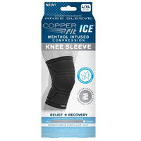 Copper Fit Ice Knee Sleeve Infused with Cooling Action and Menthol
