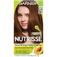 Garnier Nutrisse Nourishing Hair Color Creme, 53 Medium Golden Brown (Chestnut),