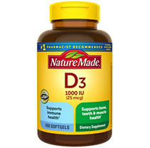 Nature Made Vitamin D3 1000 IU, 650 Ct DLC: MAY 2027