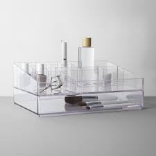 Extra Large Bathroom Plastic Tiered Cosmetic Organizer Clear - Made By Design