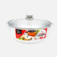 Almunium Caldero Wid Glass Lid 9.1Qt