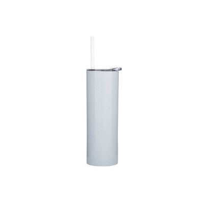 Parker Lane 16oz Double Wall Stainless Bottle, Lid & Straw White Pearlized