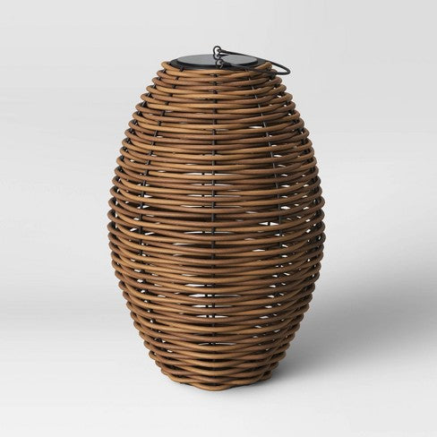 Solar Chunky Rattan Outdoor Lantern - Smith & Hawken™