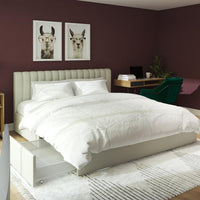 A revoir Novogratz Brittany Upholstered Bed with Storage Drawers, King