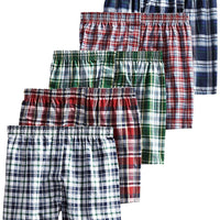 Hanes Red Label 5pk Boxer Shorts Tartan ASRT XL