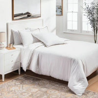
              Full/Queen Hotel Border Frame Comforter & Sham Set White/Birch - Threshold Signature™
            