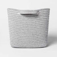 11" Small Coiled Rope Basket Gray - Threshold