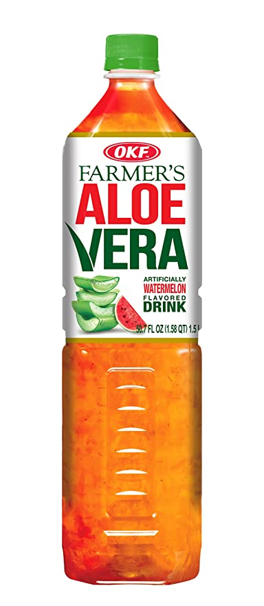 OKF Farmer's Aloe Vera Drink, Watermelon, 1.5 Liter DLC: FEV/22