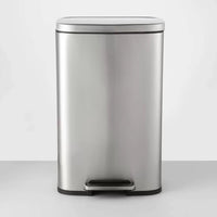 
              45L Rectangular Step Trash Can Silver - Made By Design
            