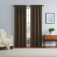 107cm x 213cm Braxton Blackout Window Curtain Panel Espresso Brown - Eclipse (1Panel)