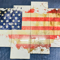 Framed 4 Piece American Flag
