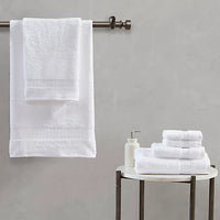 
              6pc Luxor Cotton Bath Towel Set White
            