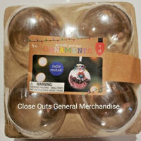 Set of 4pcs Decorate Your Own ROUND Ornaments Horizon Group