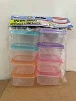 
              8Pc 3Oz Mini Asst Shapes Storage Cont
            
