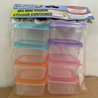 8Pc 3Oz Mini Asst Shapes Storage Cont