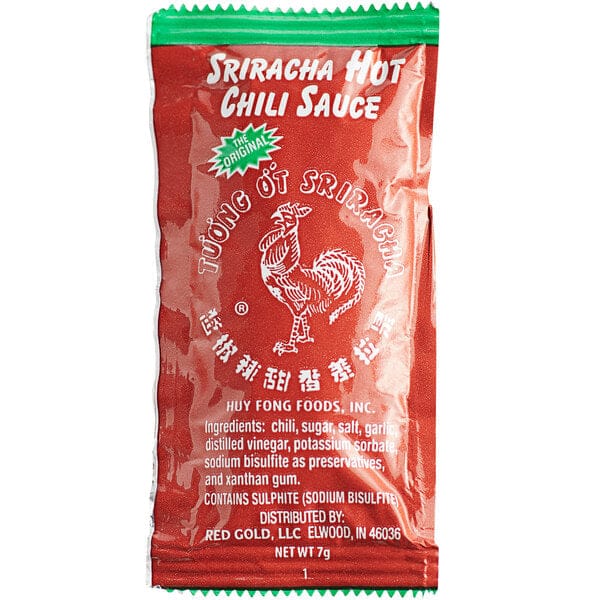 Huy Fong 7 Gram Sriracha Hot Chili Sauce 10 Pcs. DLC: