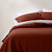 
              Full/Queen Heavyweight Linen Blend Quilt Dark Clay - Casaluna™
            