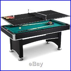 Barrington 72-inch Arcade Billiard Pool Table with Table Tennis Top & Accessory Kit