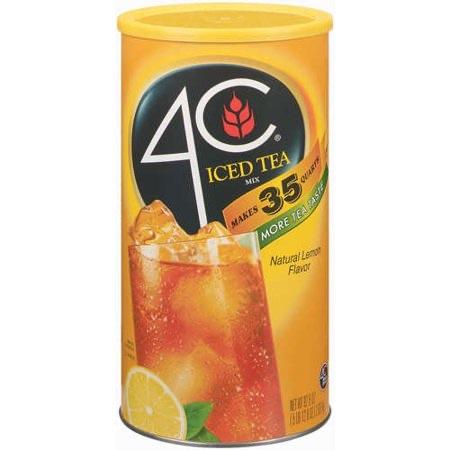 4C Natural Lemon Flavor Iced Tea Mix, 92.8 oz/2.34Kg DLC:09/MARS/23