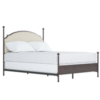 3 places Swindon Cream Curved Top Poster Bed, King