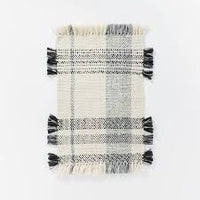 
              2'1"x3'2" Laurelhurst Indoor/Outdoor Plaid Rug Black/White - Thresholddesigned with Studio McGee
            