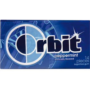 ORBIT CHICLES X 14 UNID PEPPERMINT S/AZUCAR