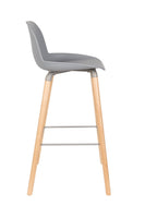 
              Tabouret de bar en polypropylène gris clair 1pk
            