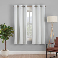 
              63"x40" Desmond Absolute Zero Blackout Curtain Panel White - Eclipse Absolute Zero
            