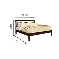
              2 places Tobiano Dark Walnut Wood Queen Platform Bed
            