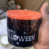 15oz Lidded Glass Jar Happy Halloween Candle - Hyde & EEK! Boutiquea