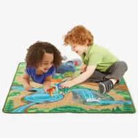 Melissa & Doug Prehistoric Playground Dinosaur Rug - Dinosaur Toy Playmat