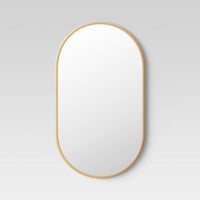16"x28" Stamped Metal Mirror Brass - Project 62