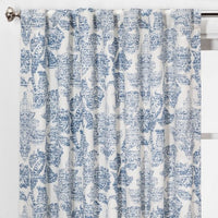 84"x54" Charade Floral Light Filtering Curtain Panel Blue - Threshold™