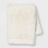 Standard Faux Fur Pillowcase Ivory - Threshold™