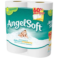 
              Angel Soft Toilet Paper, 4 Regular Rolls, Bath Tissue
            
