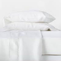 King 100% Washed Linen Solid Sheet Set White - Casaluna