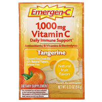 Vitamine C, Mélange pour boisson gazeuse aromatisé, Mandarine, 1000 mg, 30 sachets, 9,4 g chacun DLC: Juin25