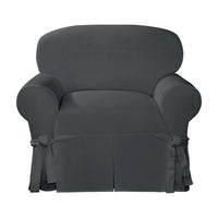 Essential Twill Relaxed Fit Slipcover Chair smoke Gray - Sure Fit (Please be advised that sets may be missing pieces or otherwise incomplete.)