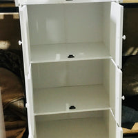 5 Double portes Etagere - Bk, Mh, Ch, Wh Or Grey [60 x 40 x 172 cm]