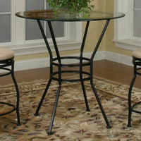 
              Metal & Glass Bar Table with 2 chair Black Or Bronze DYLAN [ 3 pc ]
            
