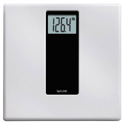 Glass Digital Scale with Anti-Slip Mat Gray/Black - Taylor