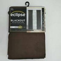 
              107cm x 213cm Braxton Blackout Window Curtain Panel Espresso Brown - Eclipse (1Panel)
            
